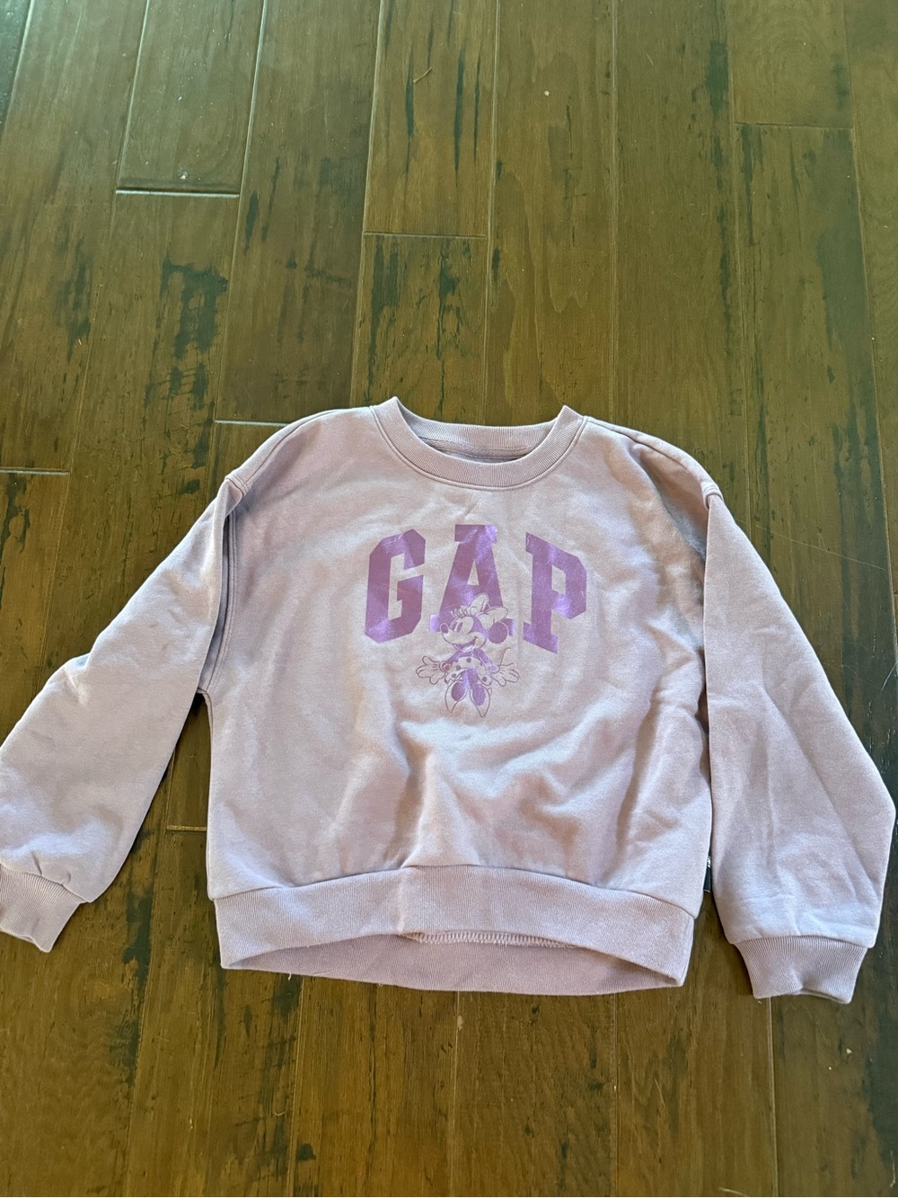 GAP Light Pink Crewneck Sweatshirt with Violet Logo